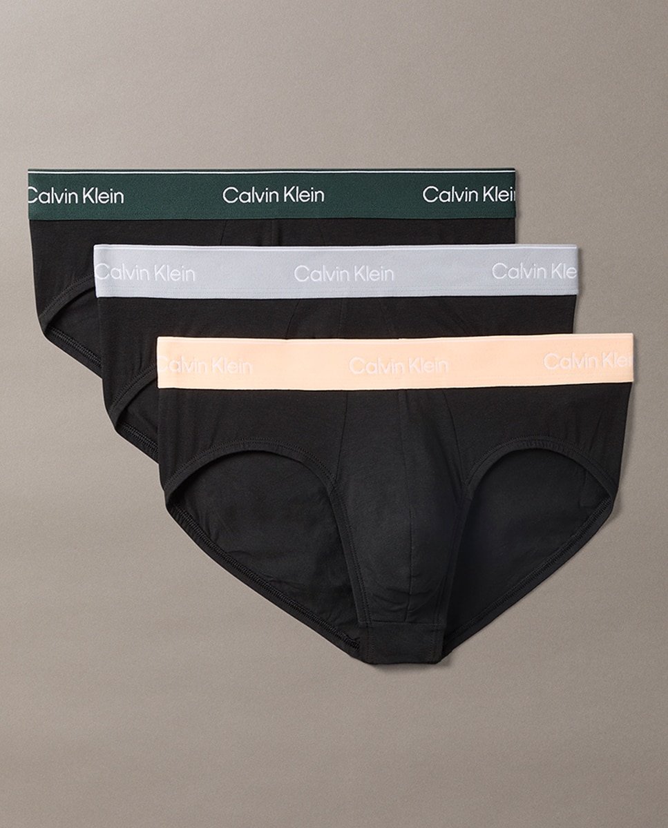 Imagen 6 de Pack de 3 slips - Calvin Klein - Icon Cotton Stretch - Negro Negro
