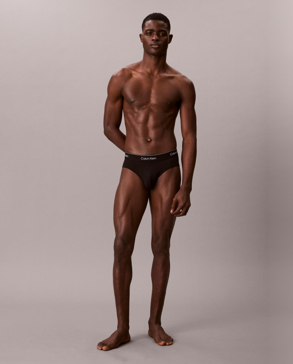 Pack de 3 Slips - Icon Cotton Stretch Preto-3