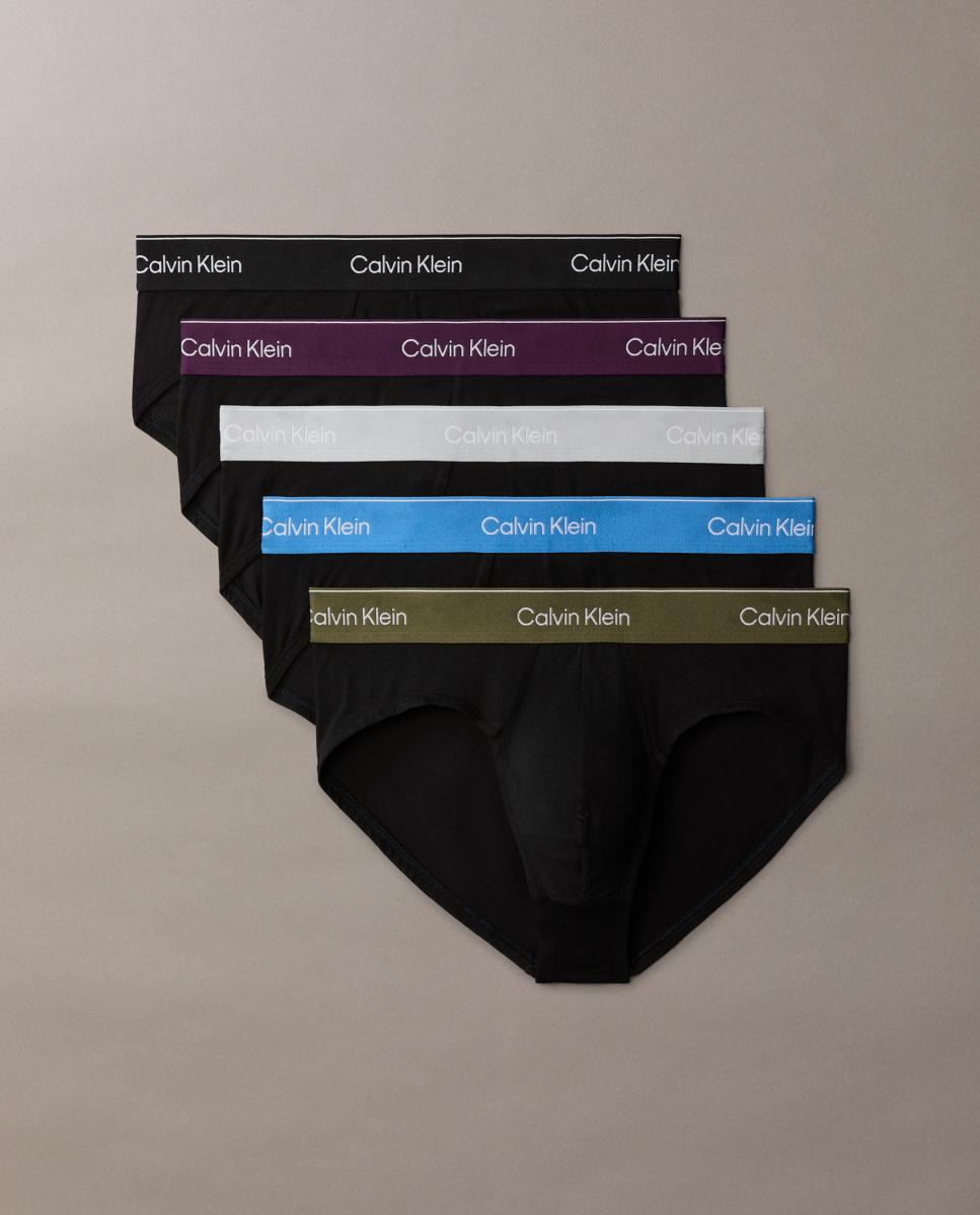 Pack de 5 slips - Calvin Klein - Icon Cotton Stretch - Negro Negro-6