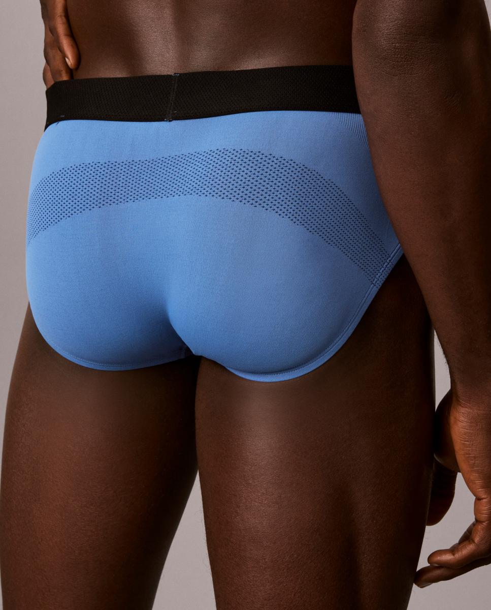 Pack de 3 slips - Calvin Klein - Azul medio Azul medio-4