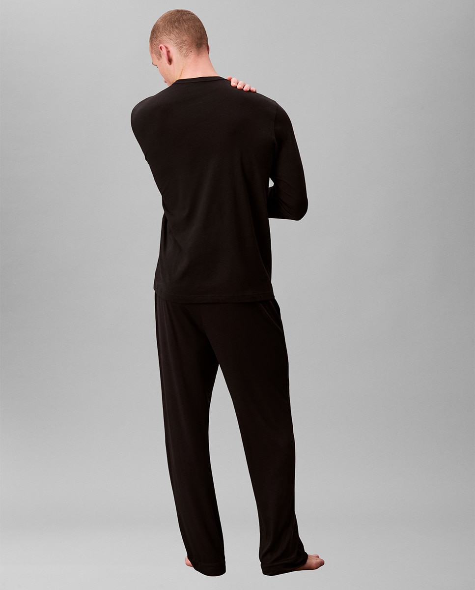 Camisola de manga comprida Preto-2