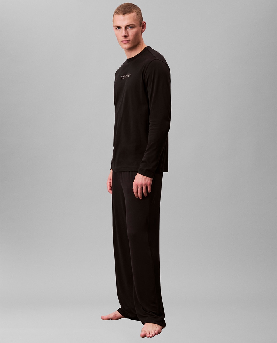 Camisola de manga comprida Preto-4