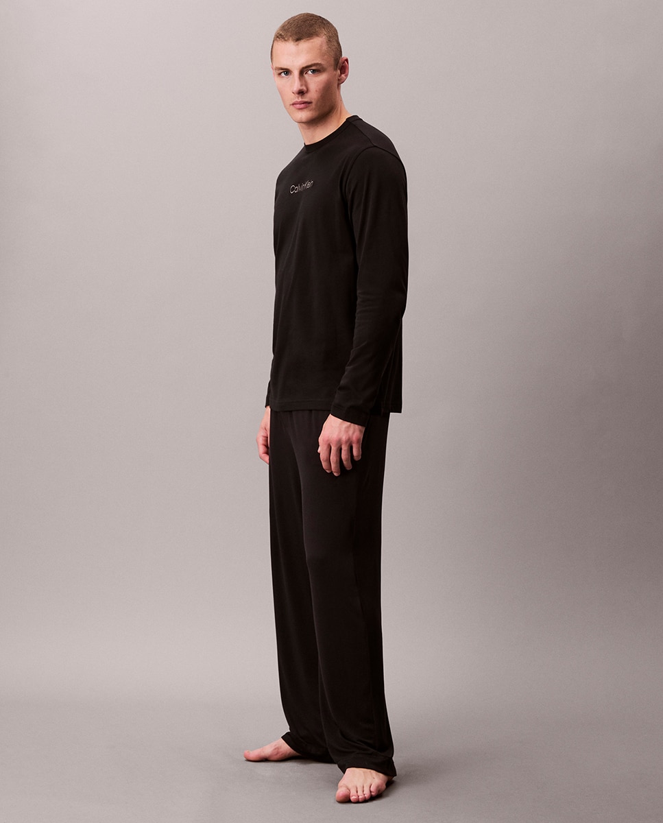 Camisola de manga comprida Preto-5