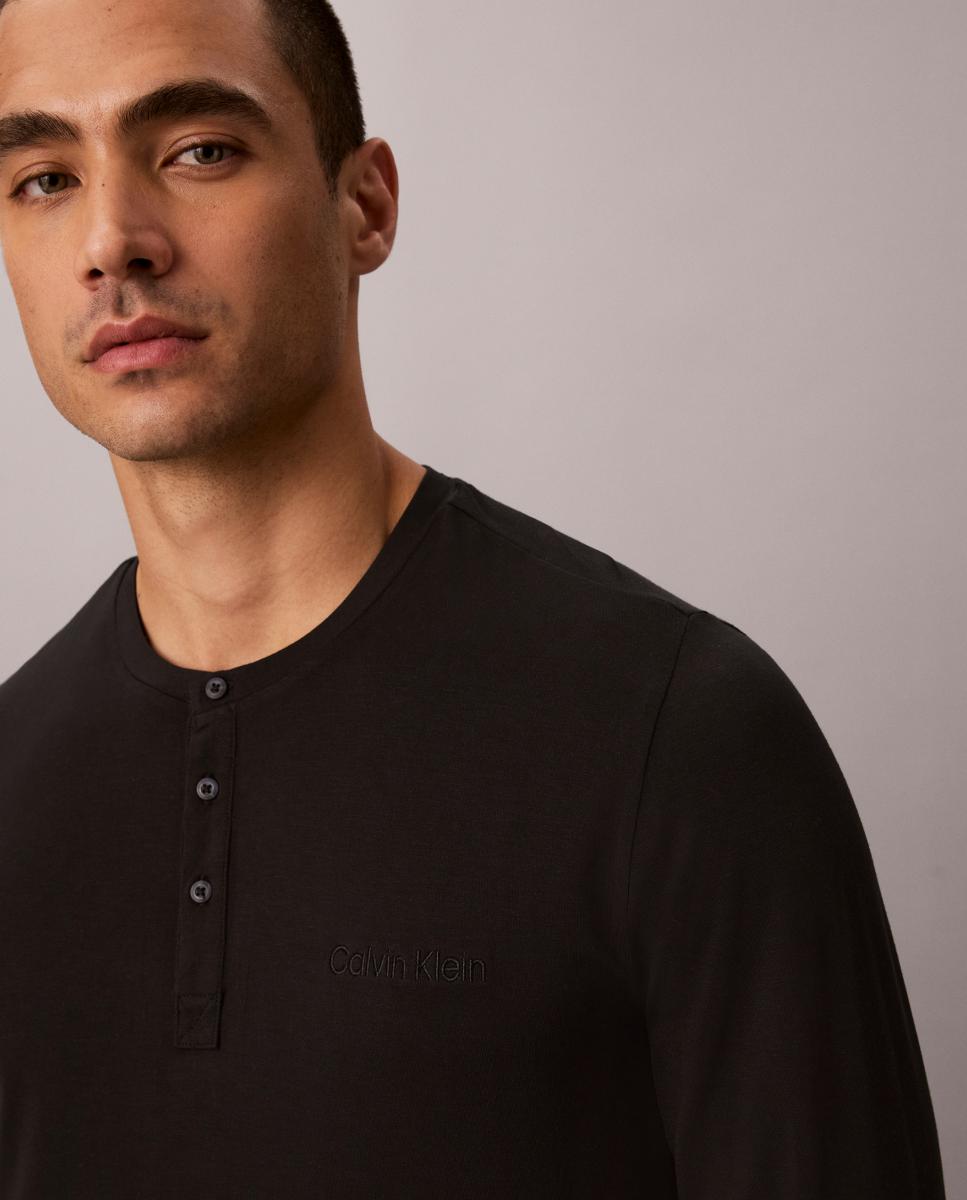 Camisola de manga comprida Preto-3