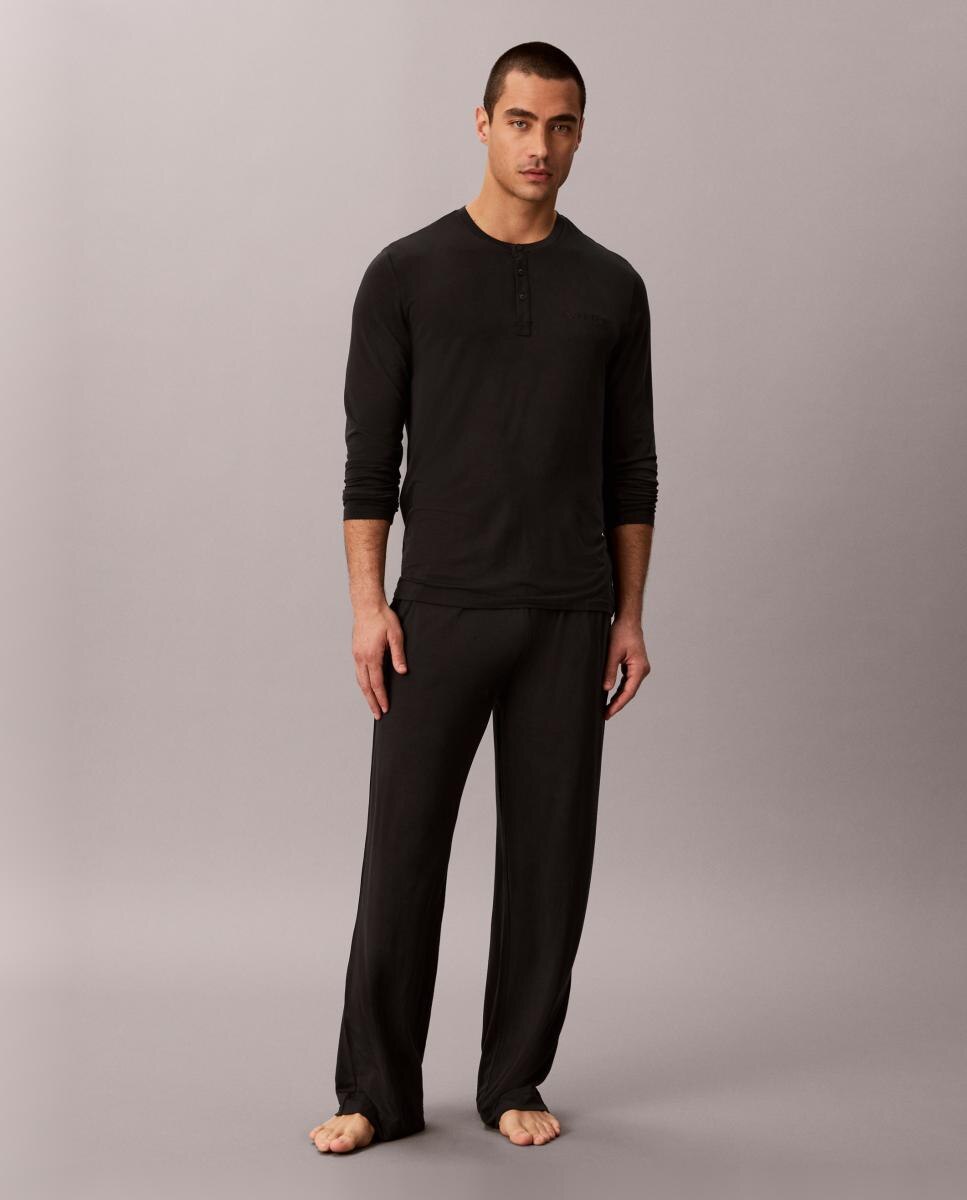 Camisola de manga comprida Preto-6