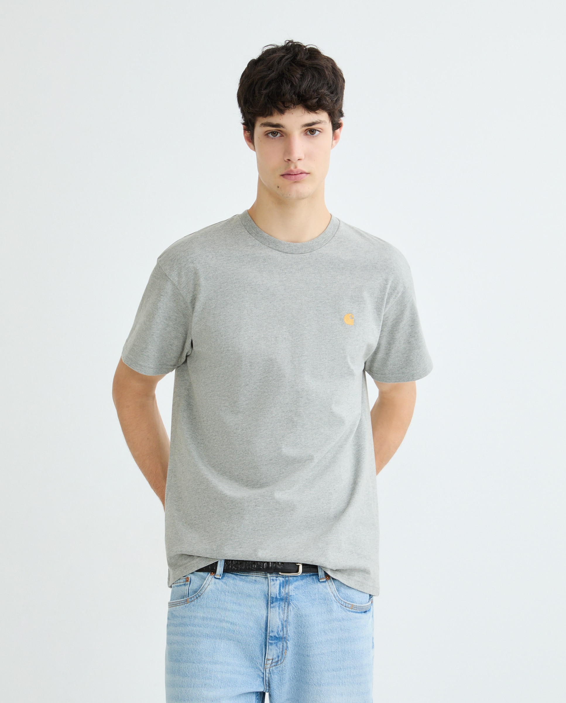 T-shirt S/S Chase Cinzento-2