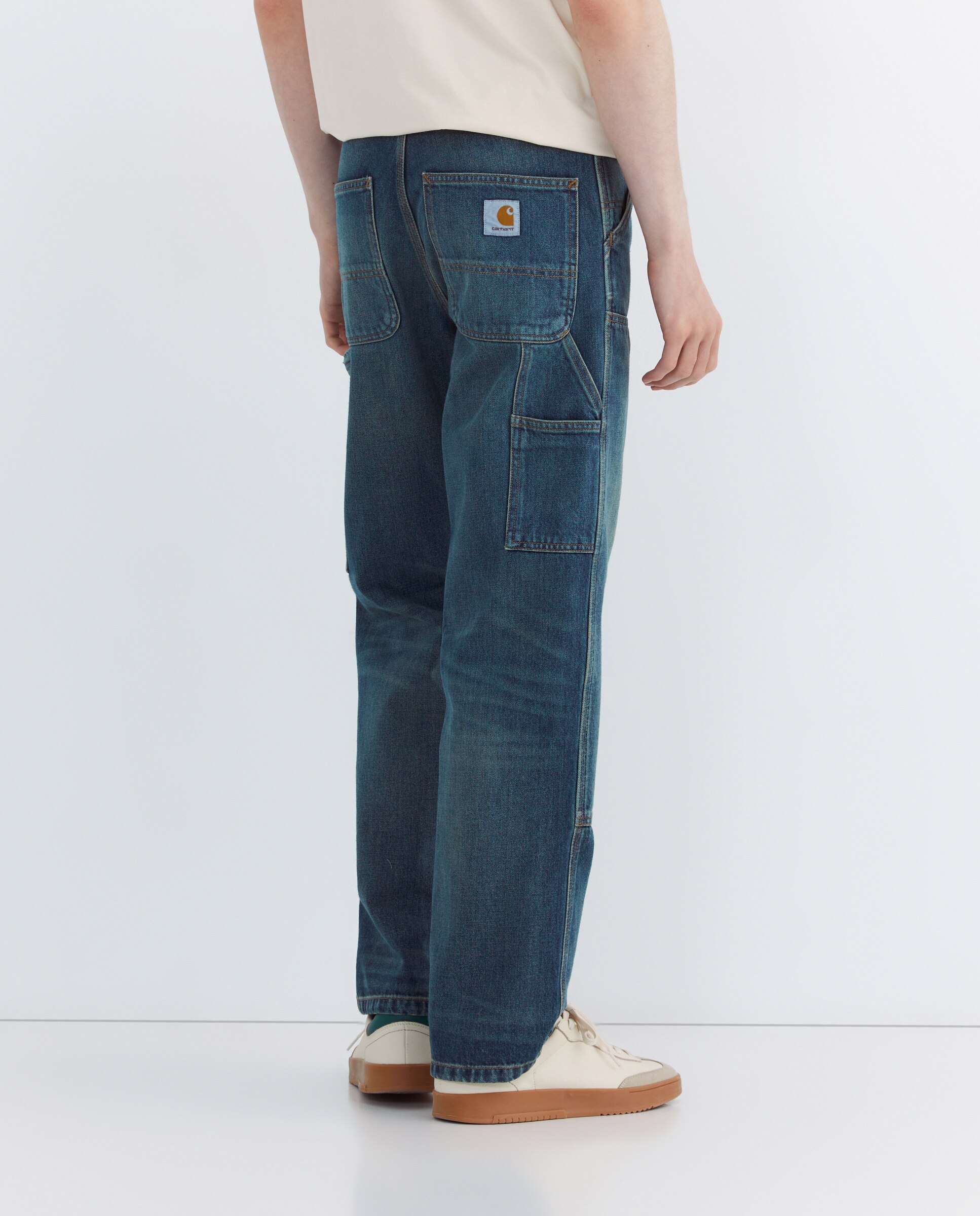 Calças Double Knee Pant Azul-4