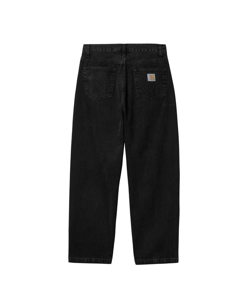 Jeans de 5 Bolsos Loose Tapered Fit Preto-2