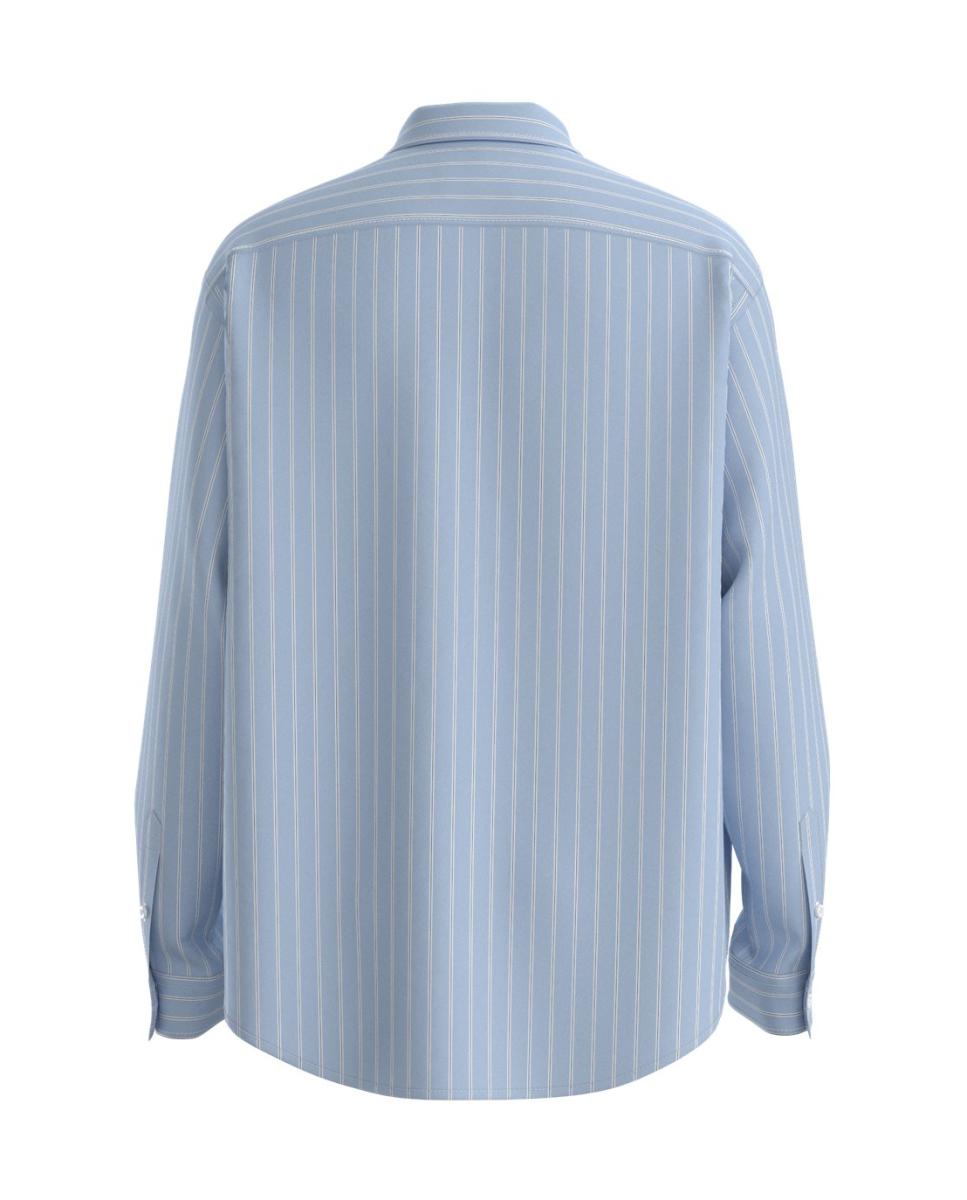 Camisa de Manga Comprida Azul-2
