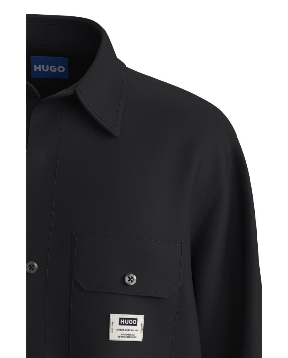 Camisa de Manga Comprida Preto-4