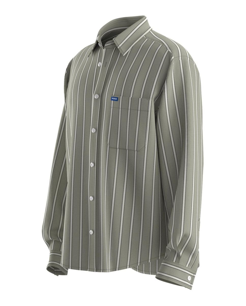 Camisa de Manga Comprida Bege-3