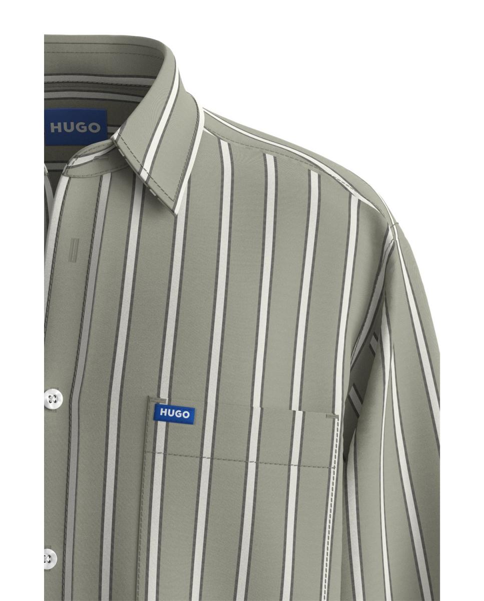 Camisa de Manga Comprida Bege-4