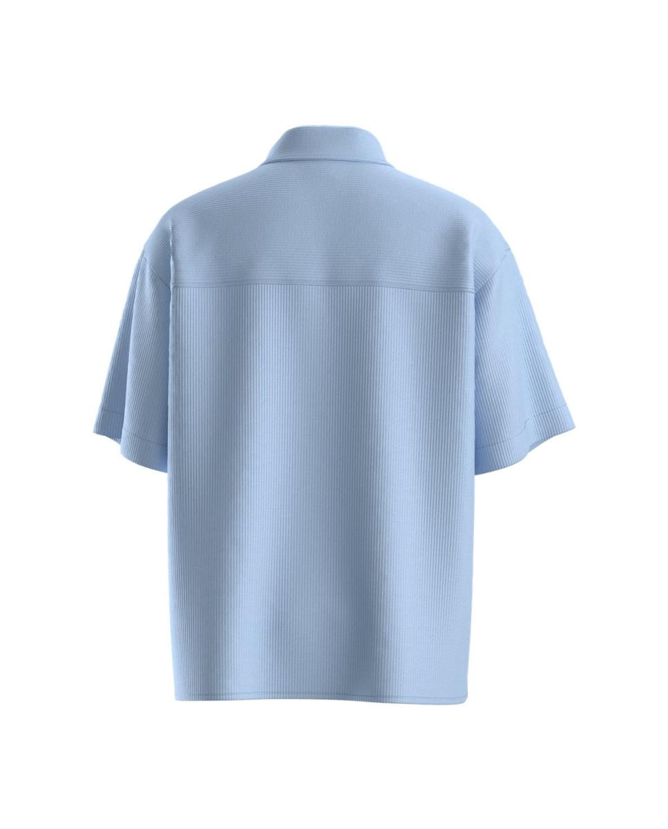 Camisa de Manga Curta Azul-claro-2