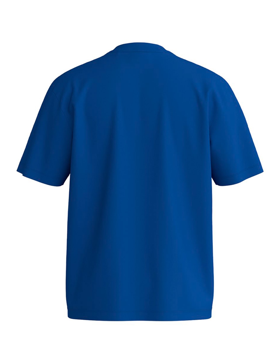 T-shirt de Manga Curta Azul-3