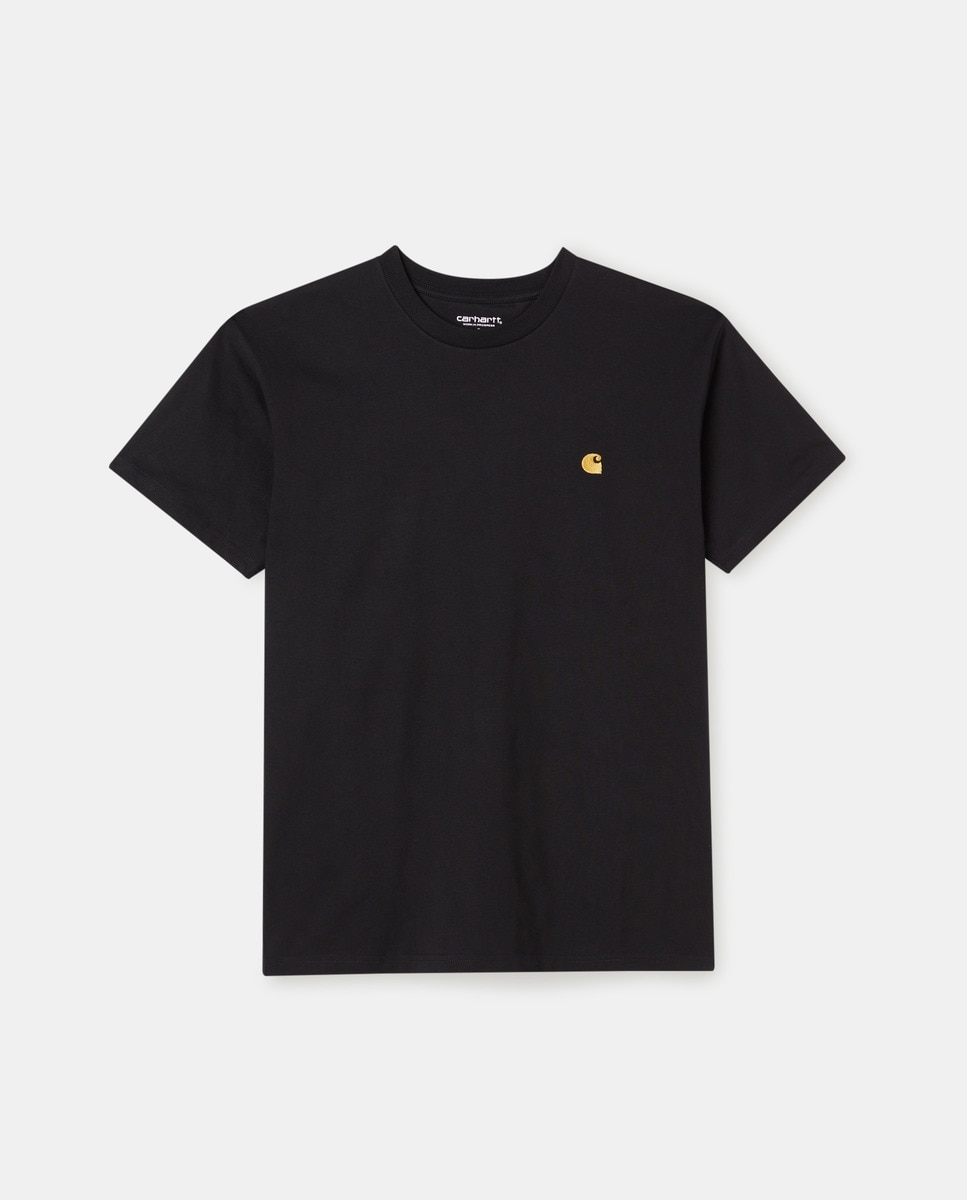 T-shirt com Manga Curta e Bordado Preto-4