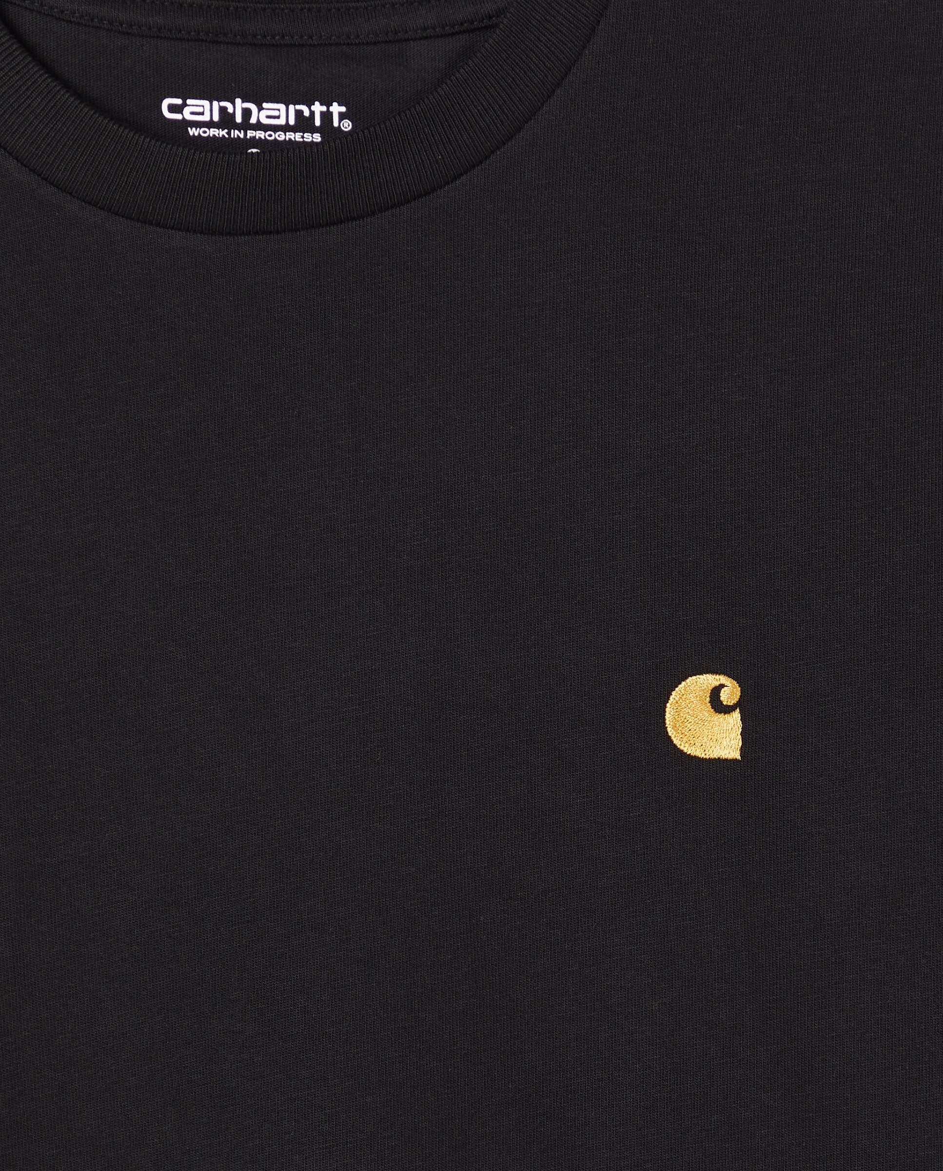 T-shirt com Manga Curta e Bordado Preto-5