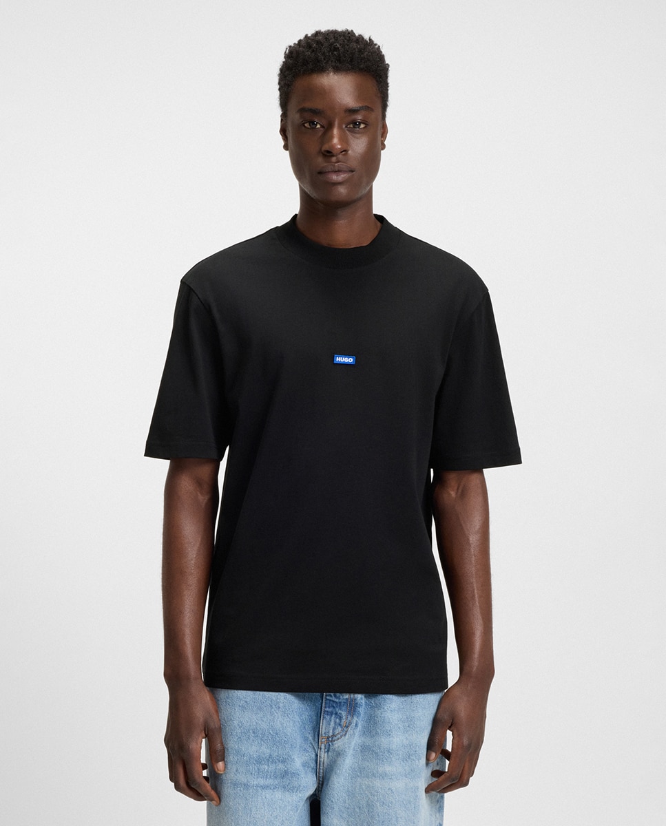 T-shirt com manga curta Preto-1