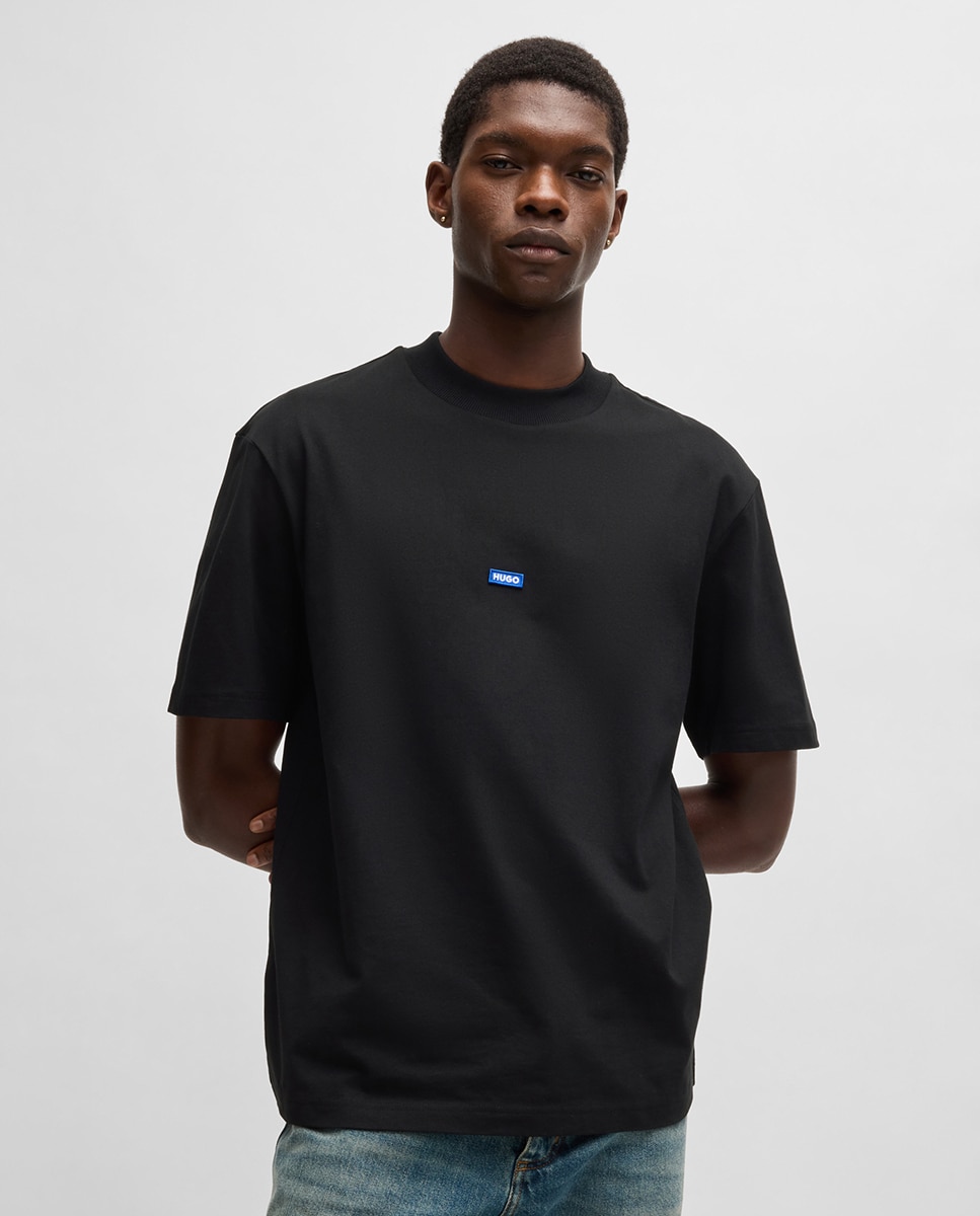 T-shirt com manga curta Preto-2