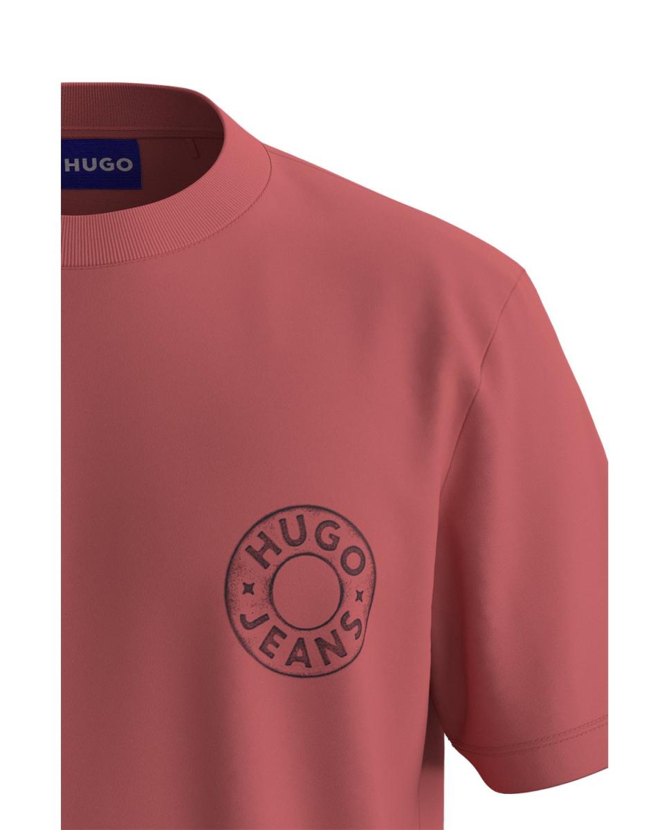 T-shirt com manga curta Rosa-4