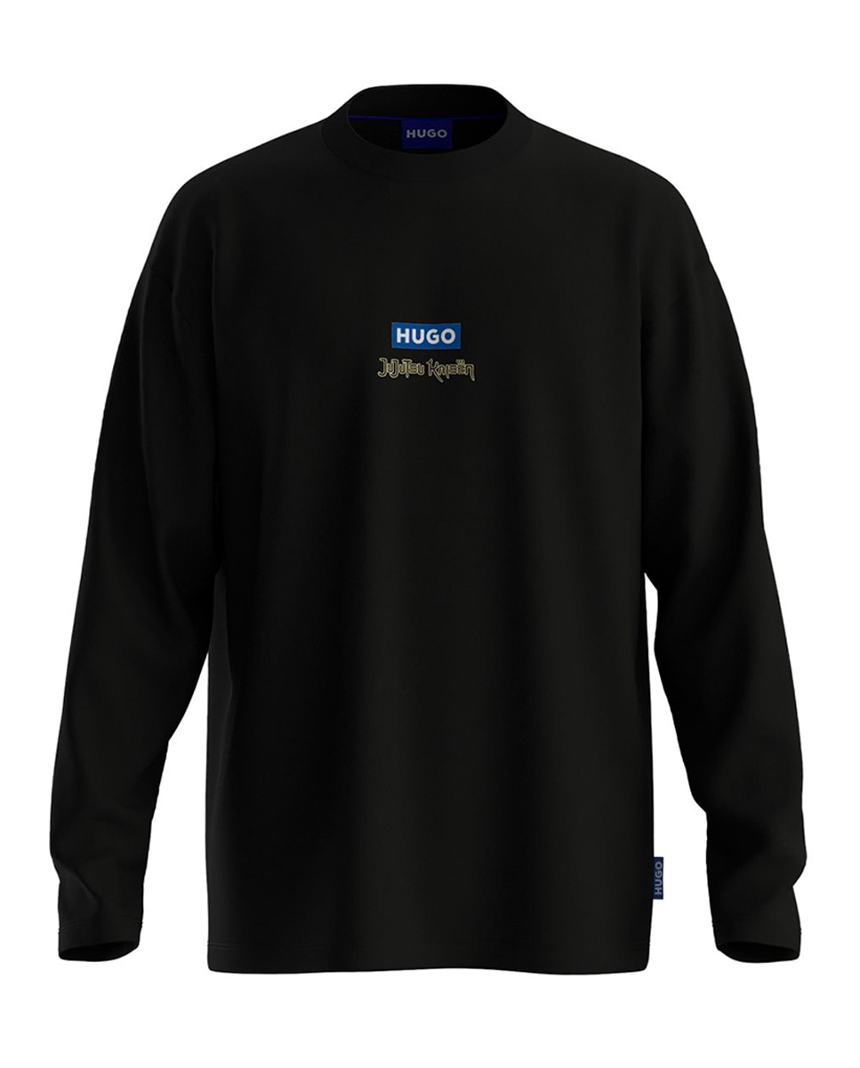 Camiseta manga larga de hombre. - HUGO Blue - Negro Negro-1