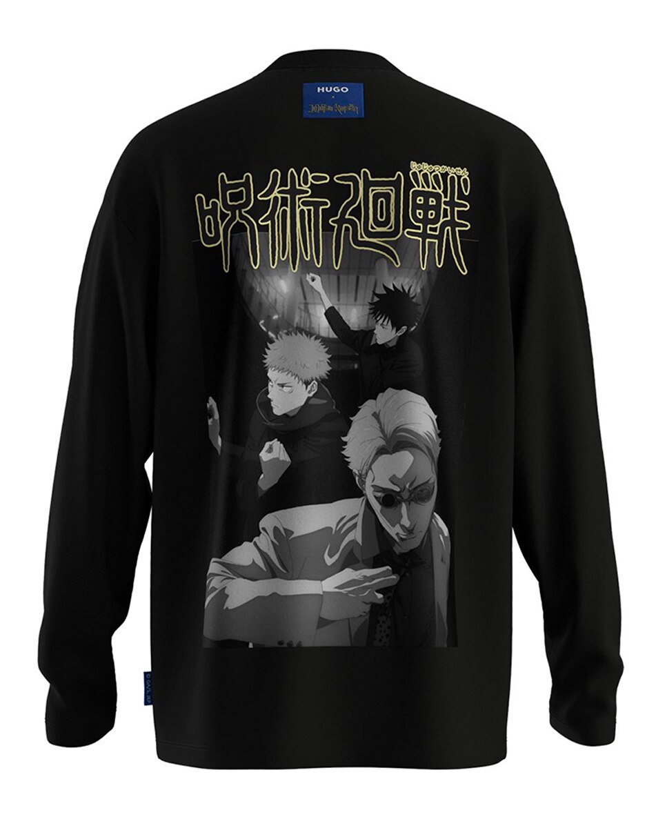 Camiseta manga larga de hombre. - HUGO Blue - Negro Negro-2