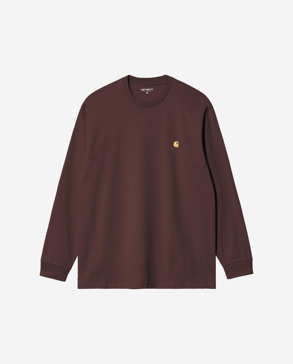 Camisetas de hombre L/S Chase T-Shirt - Carhartt WIP - Marrón Marrón-1