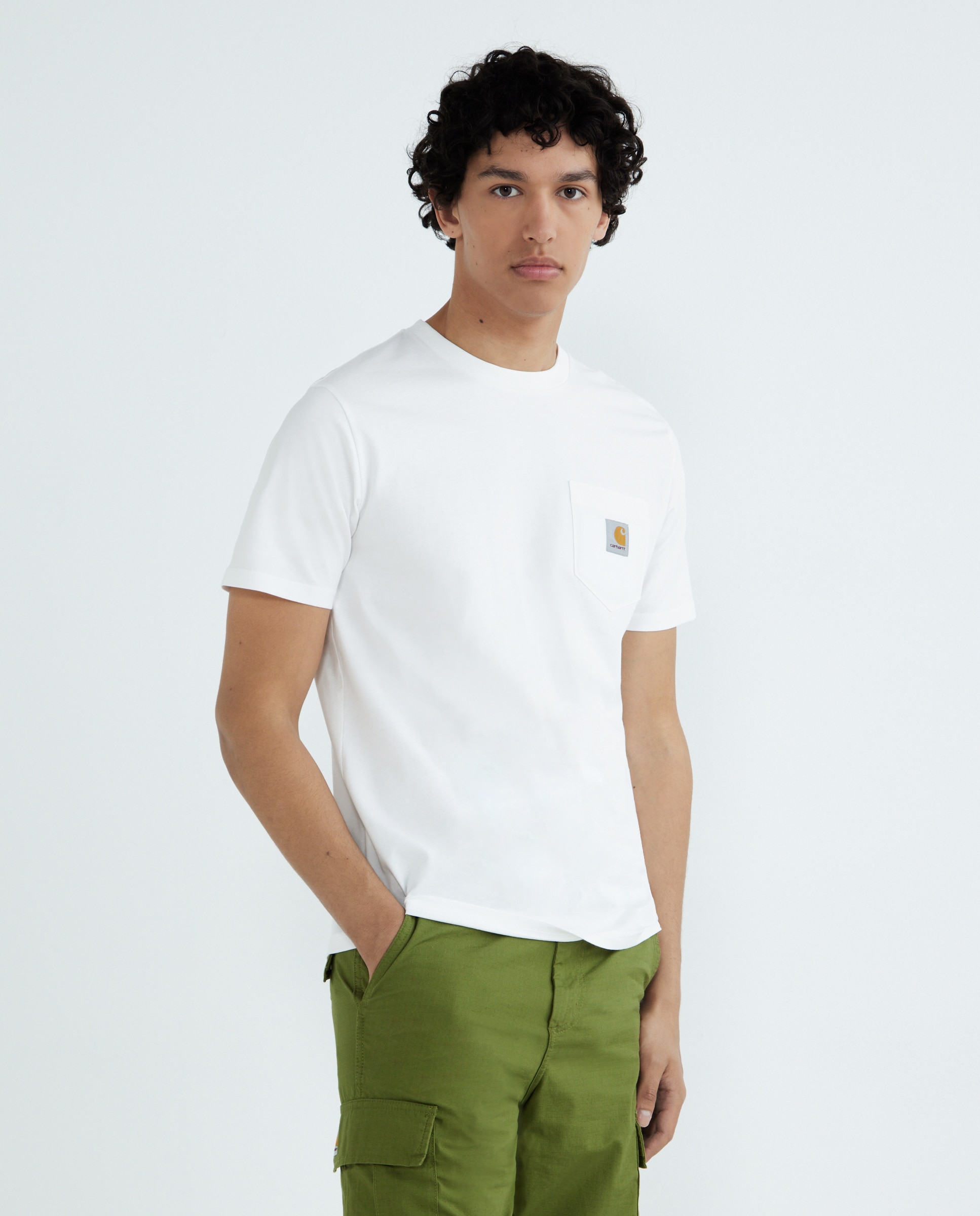 T-shirt de homem de manga curta Branco-1