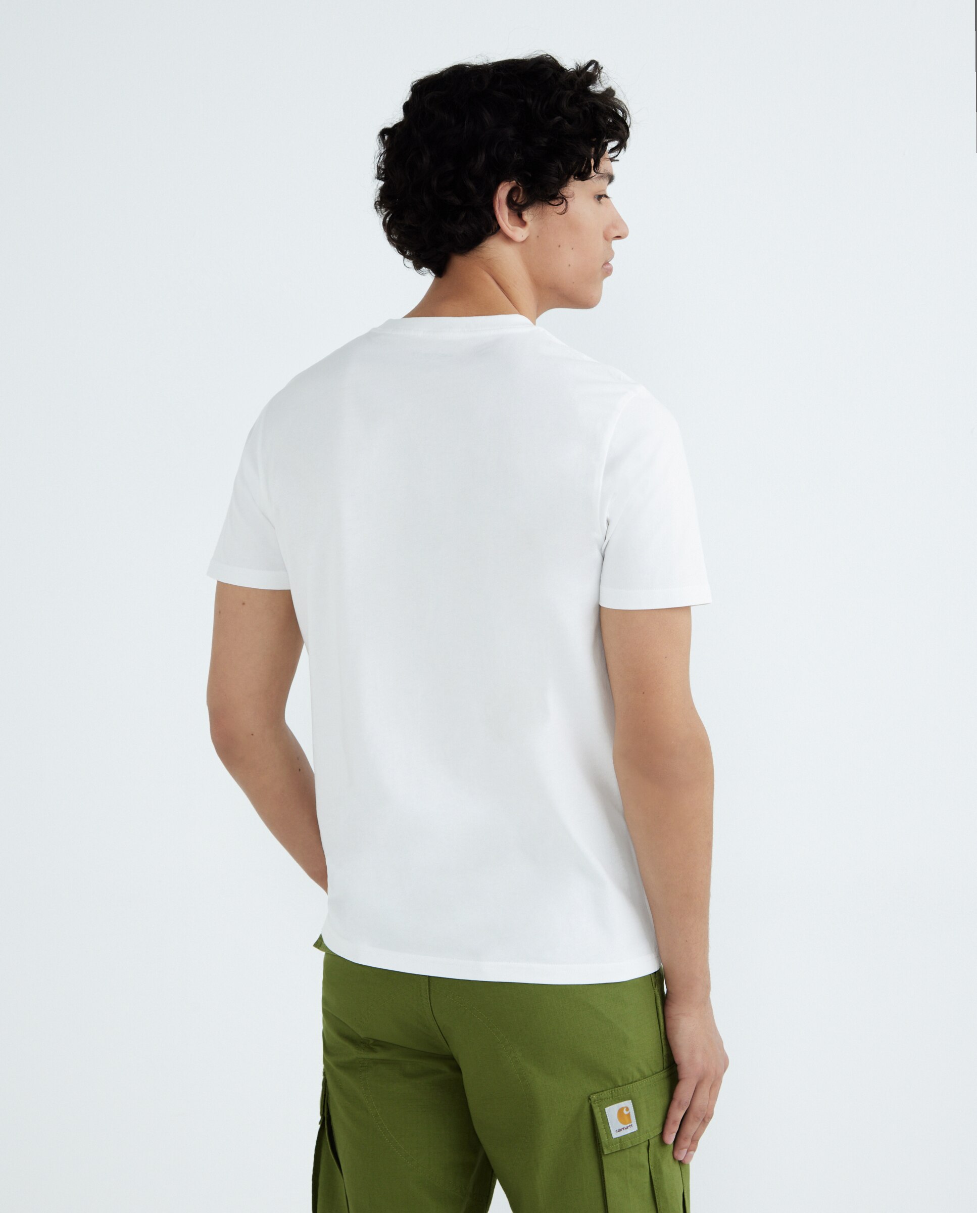 T-shirt de homem de manga curta Branco-6