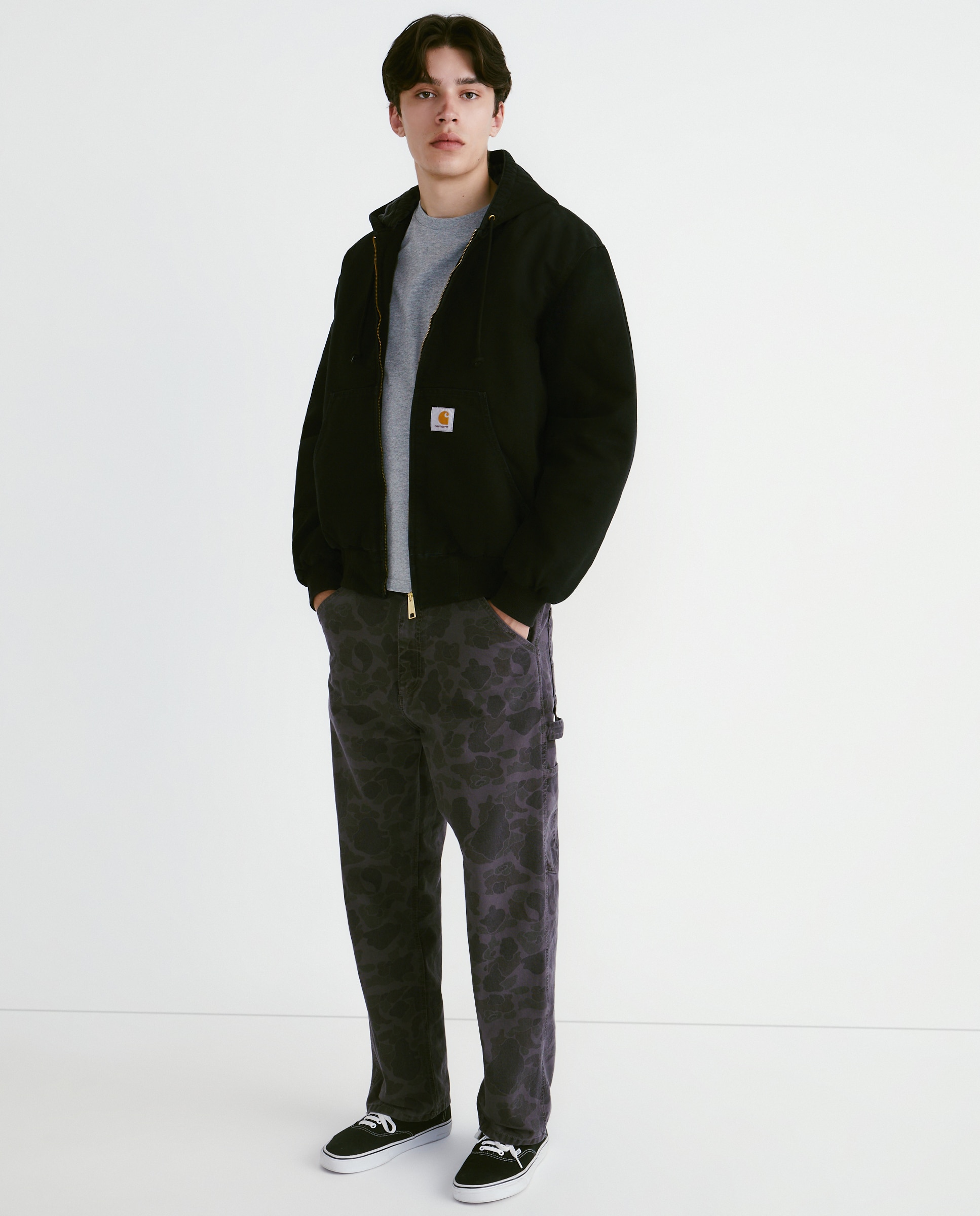 Casaco Loose Fit de Algodão Preto-4