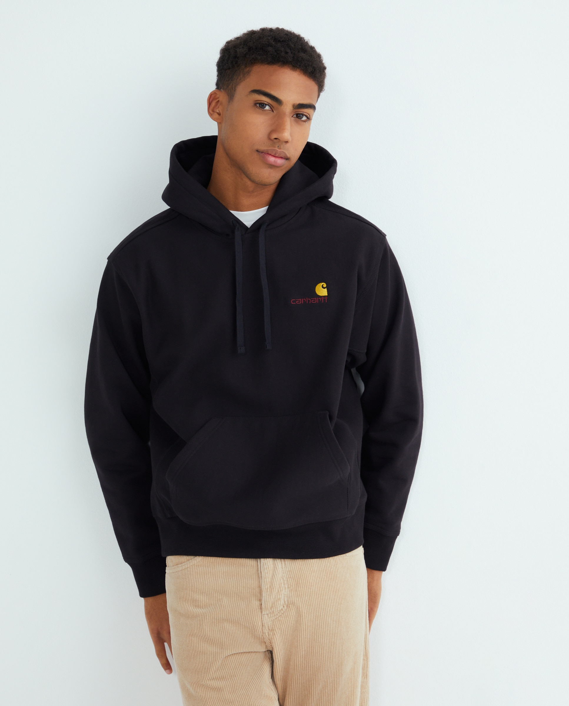 Imagen 0 de Sudadera de hombre con capucha y corte relajado Negro