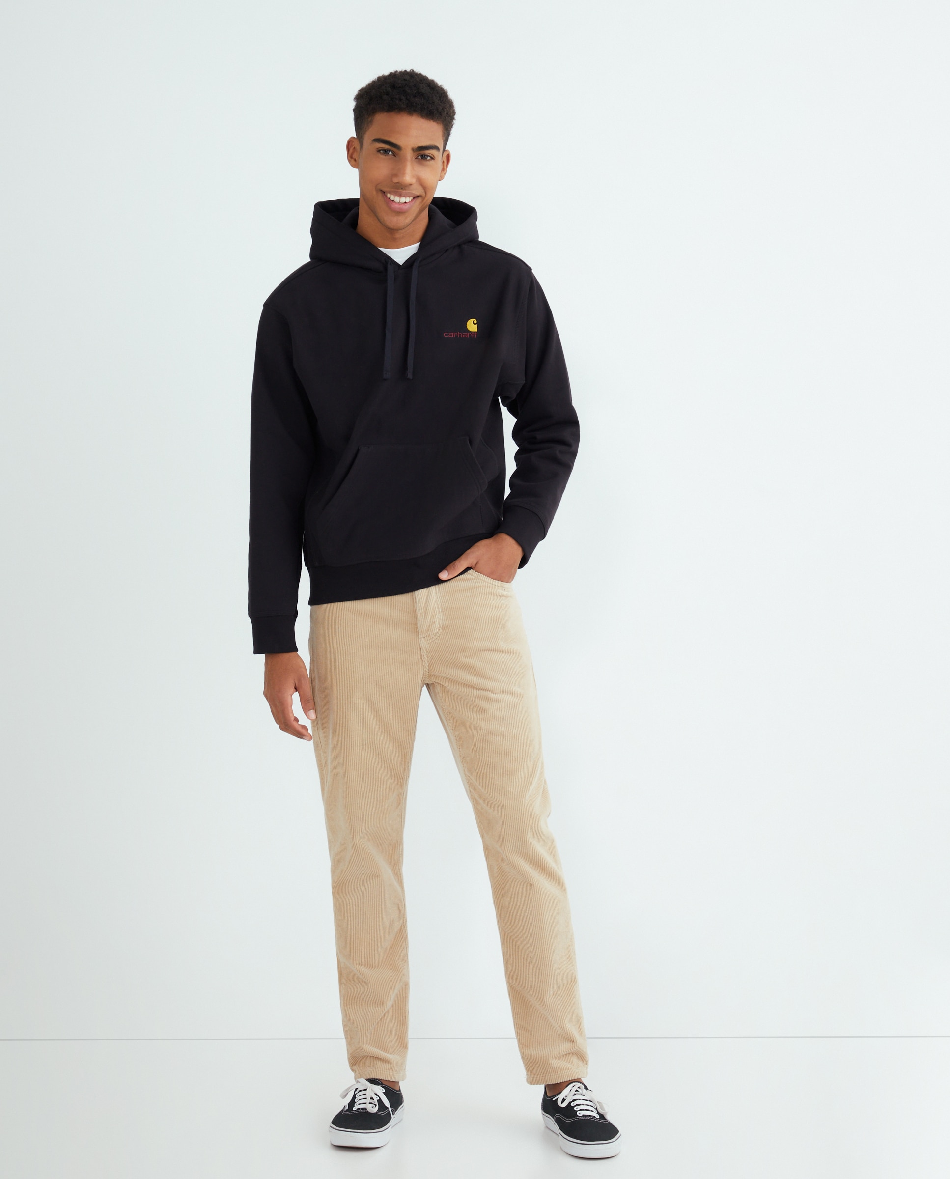 Sudadera de hombre con capucha y corte relajado - Carhartt WIP - Negro Negro-2