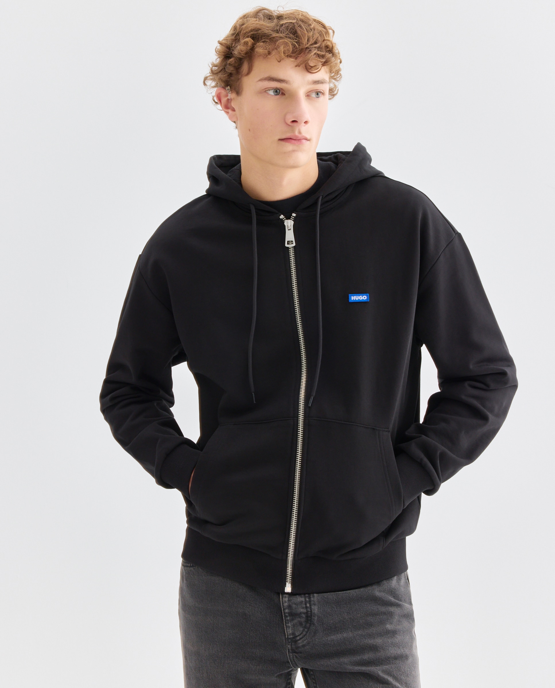 Sweatshirt de Manga Comprida Preto-1