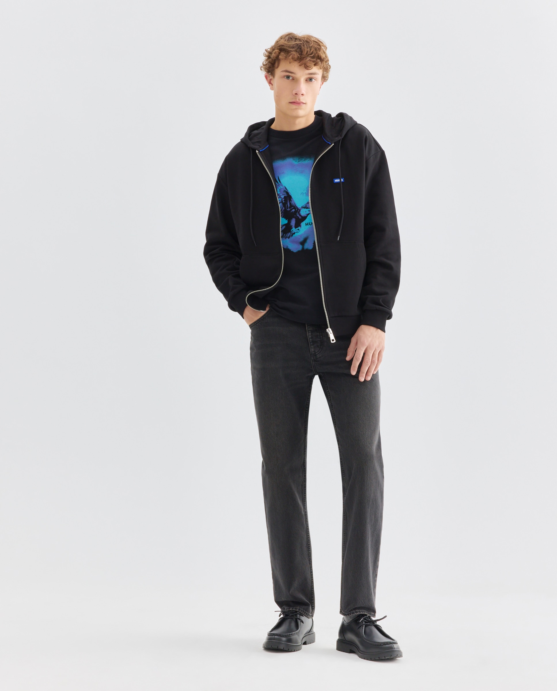Sweatshirt de Manga Comprida Preto-3