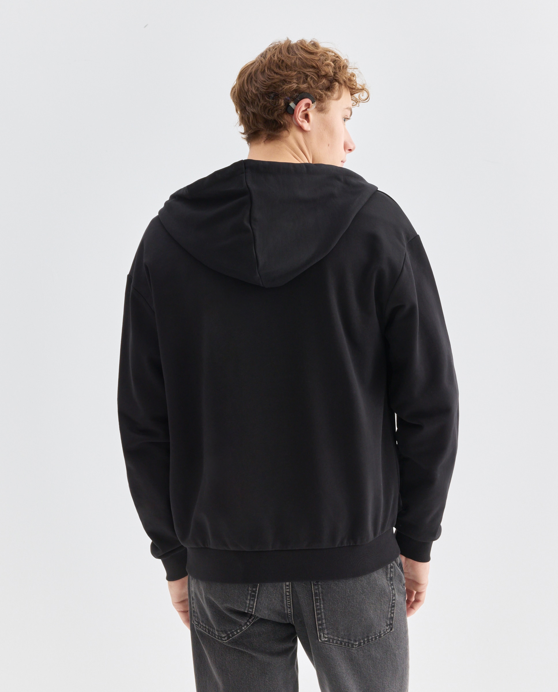 Sweatshirt de Manga Comprida Preto-4