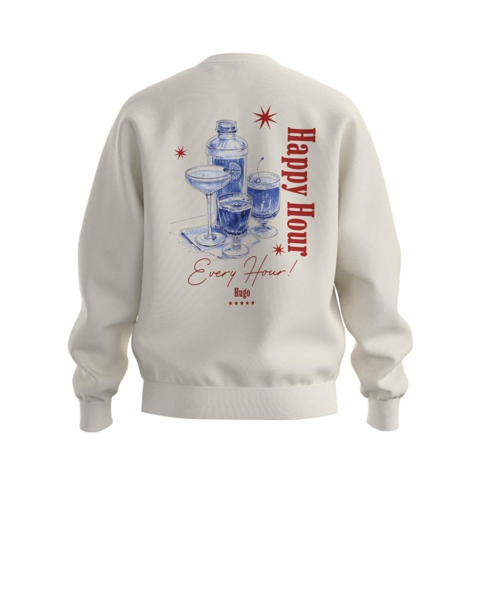 Sweatshirt de Manga Comprida Branco-2