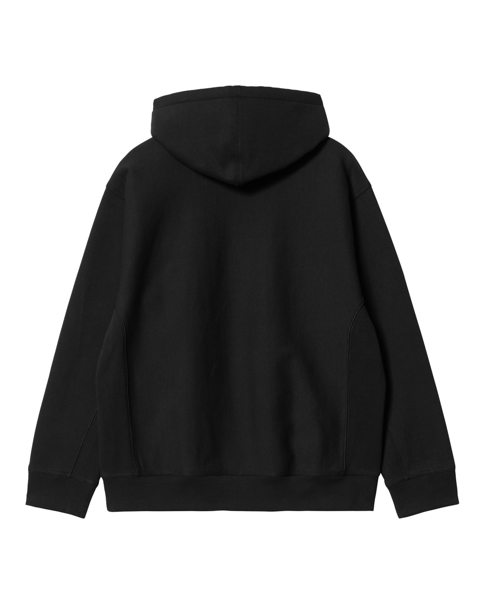 Sweatshirt de homem preta com capuz Preto-2