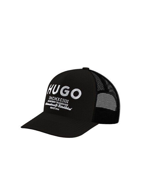 Imagen 0 de Gorra de hombre visera de rejilla y logo HUGO en frontal