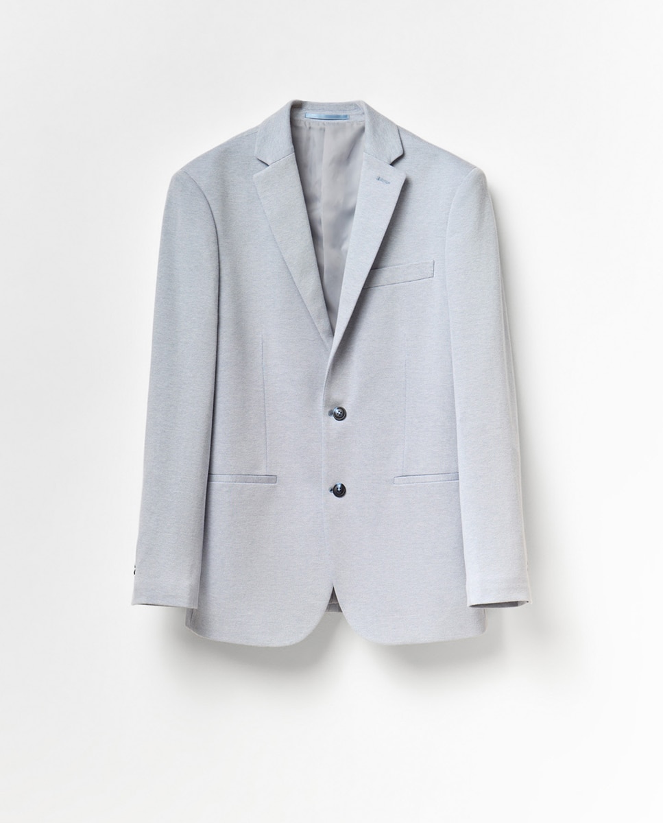 Blazer em Jersey Azul-6