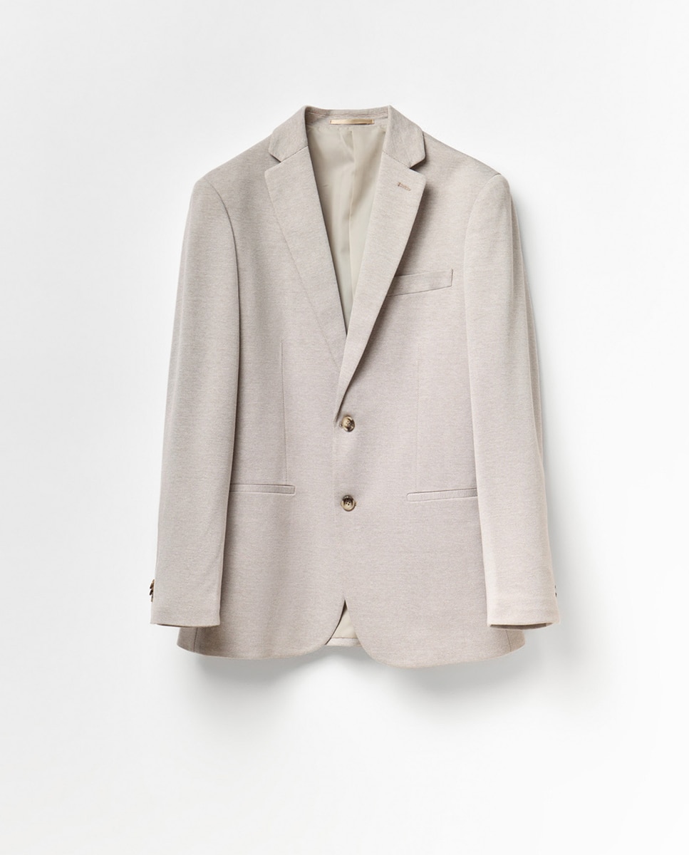 Blazer em Jersey Cinzento-claro-6