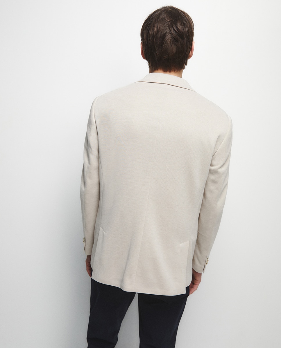Blazer em Jersey Cru-4
