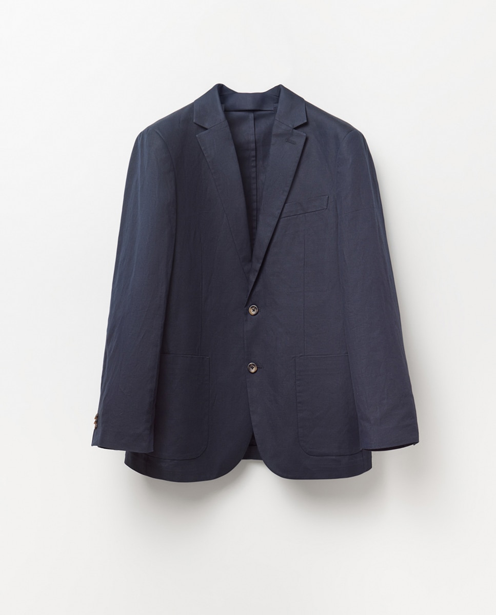 Blazer de Linho Azul-marinho-7