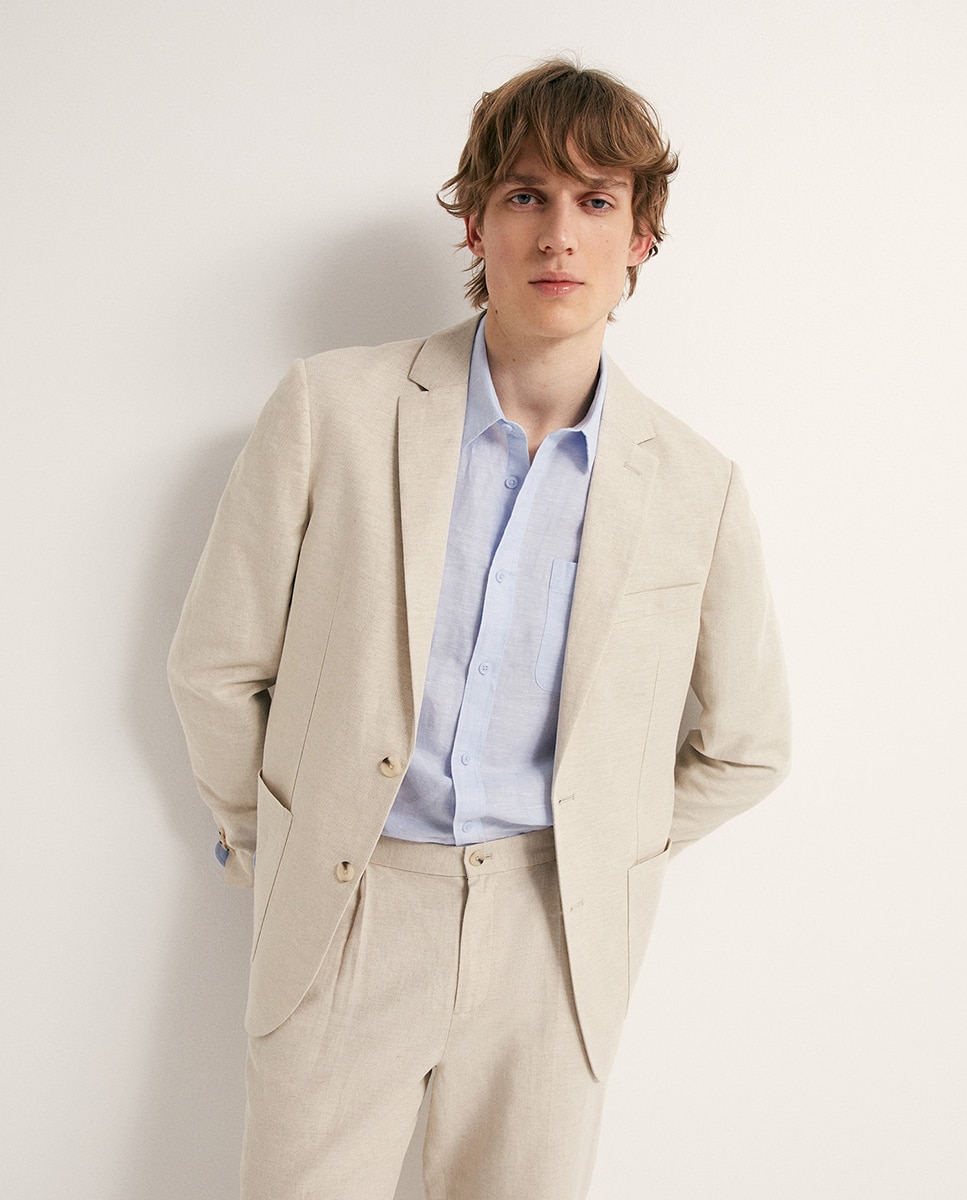 Blazer de Linho Cru-2