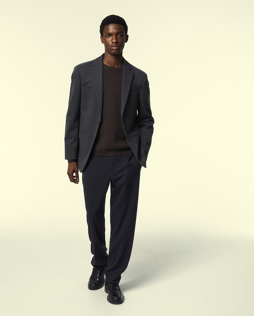 Blazer em Jersey Chumbo-2