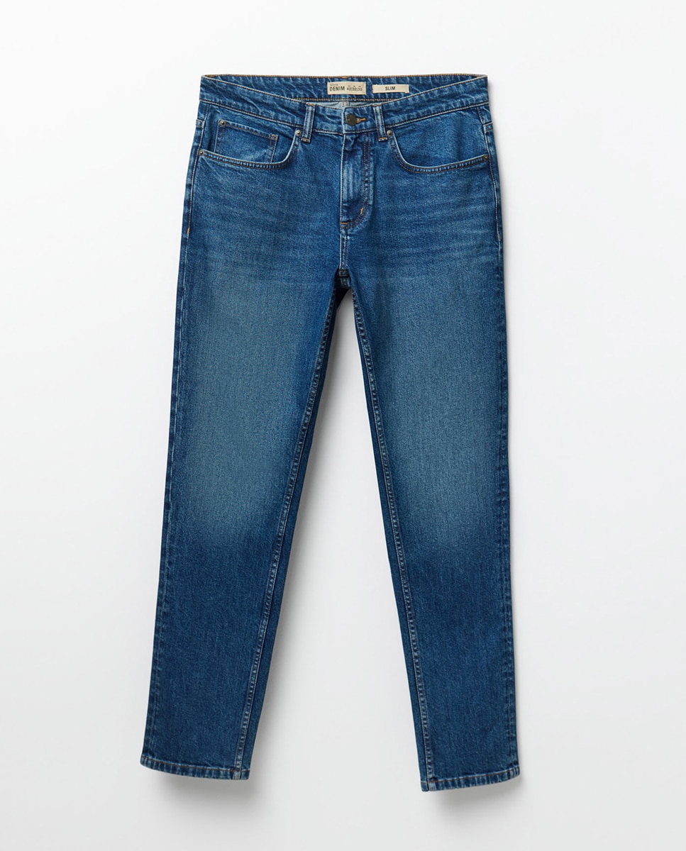 Jeans Slim Azul Suave-6