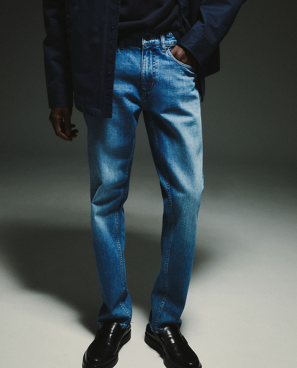 Jeans Slim Azul pálido-3