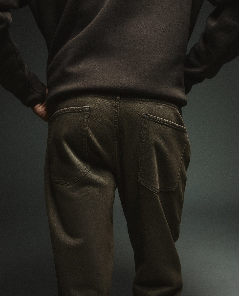 Jeans Slim Castanho-4
