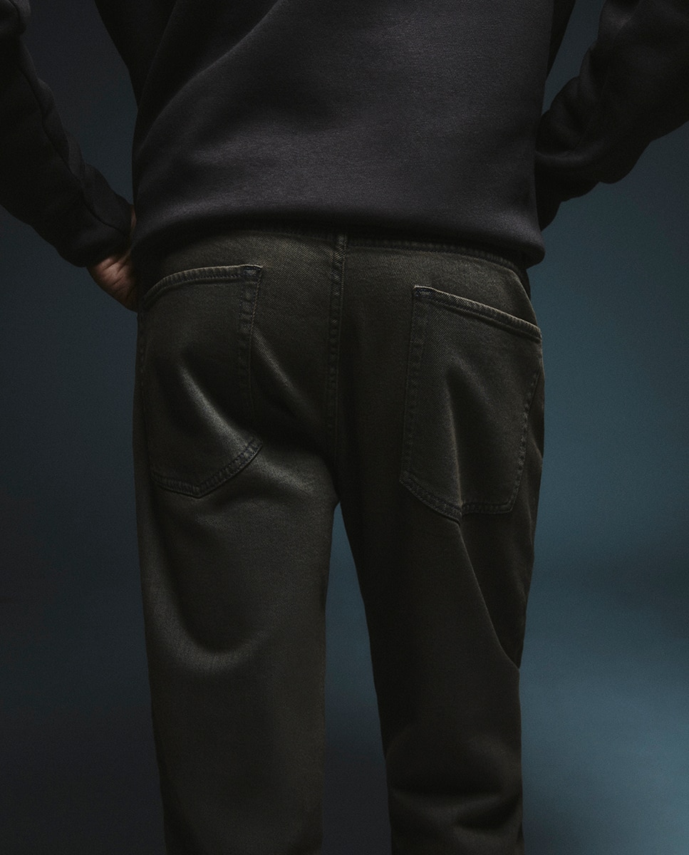 Jeans Slim Castanho-5