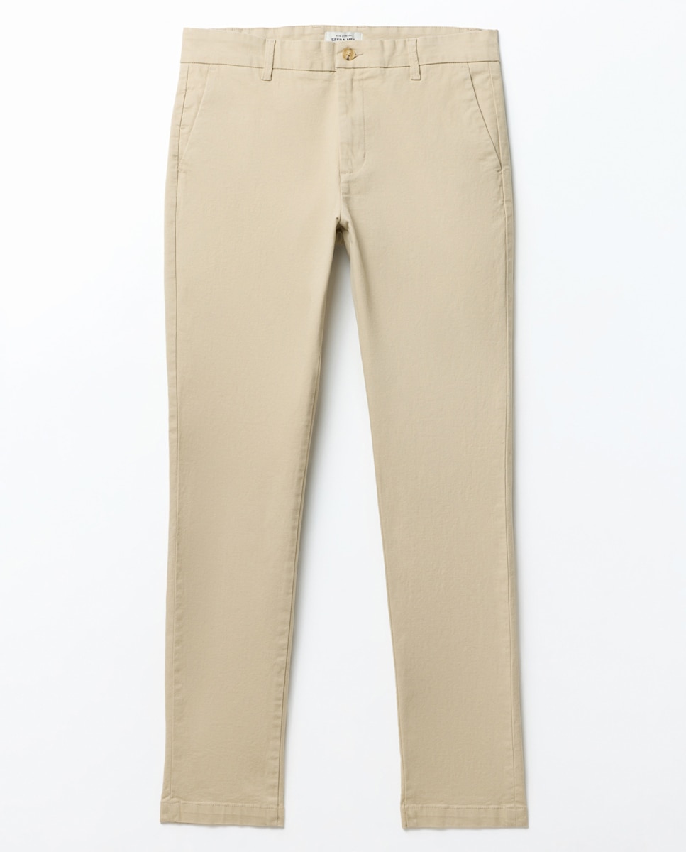 Calças Chino Slim Cru-6