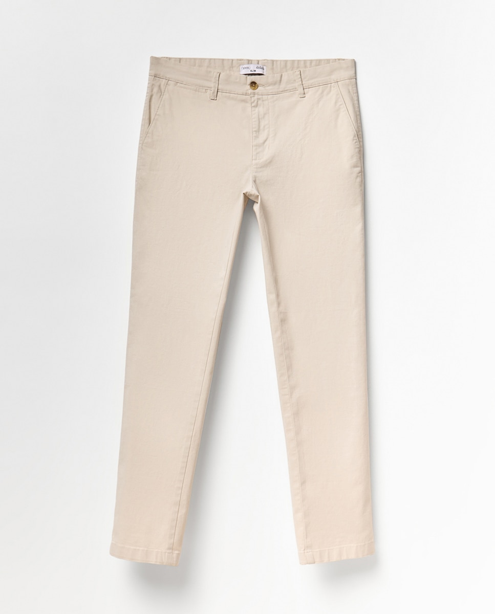 Calças Chino Slim Pedra-5