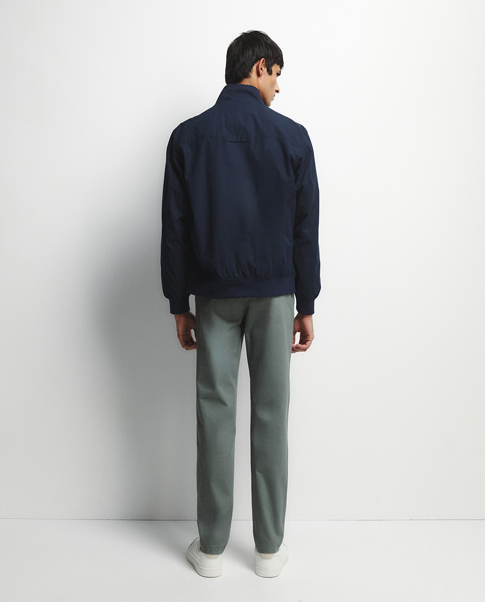 Calças Chino Slim Verde-4